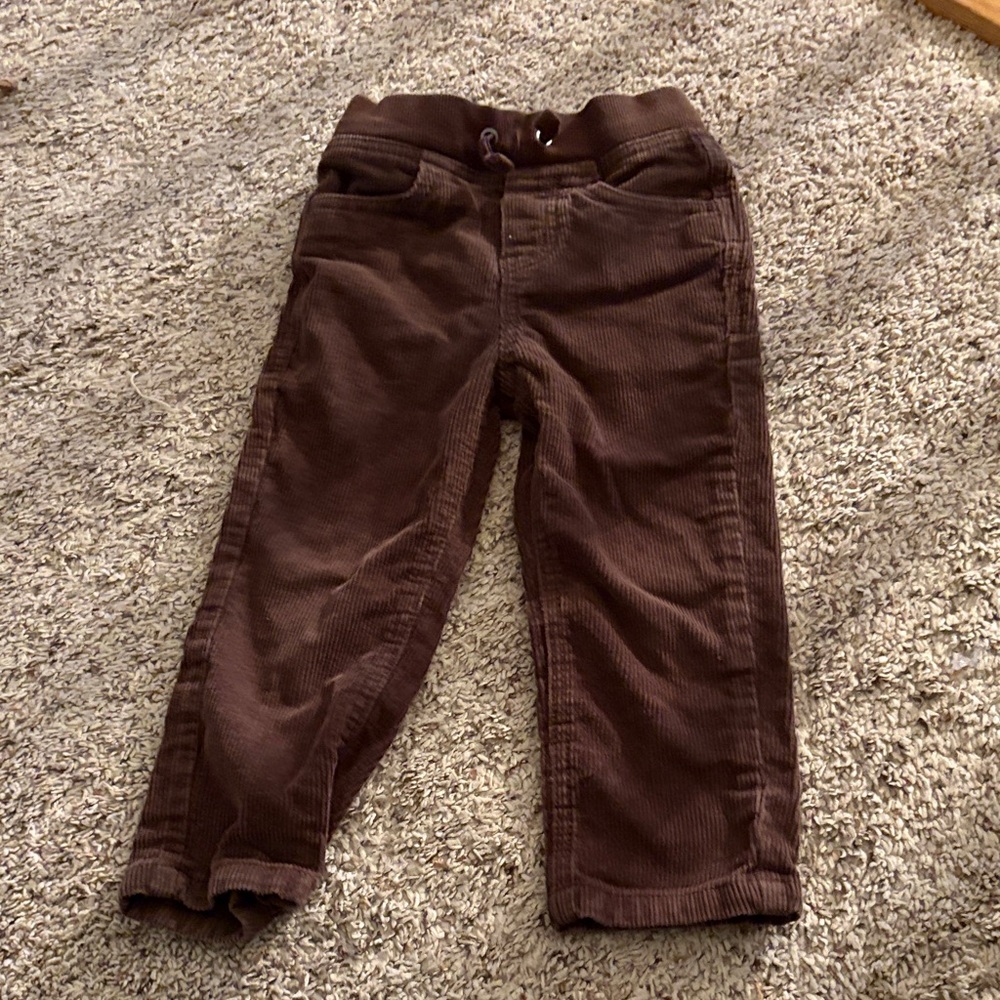 Hanna Andersson Chocolate Corduroy Slim Fit Pants